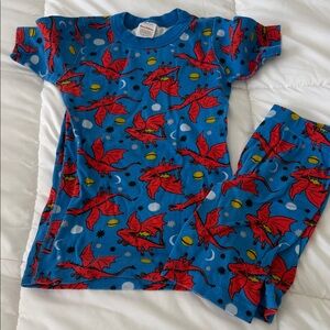 Hanna Andersson Red Dragon Print Kids Pajamas